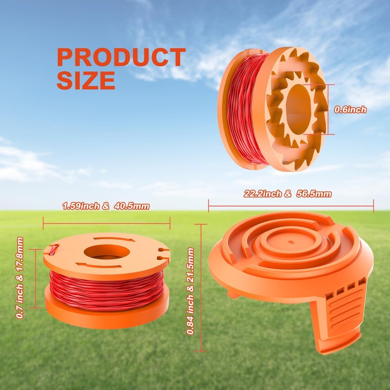 Evenlinkics Store 20 Pack WA0010 Replacement Spool for Worx Weed Eater String, Compatible with Worx String Trimmer,10ft 0.065" Trimmer Line Replacement Spool ，for Worx Trimmer spools - Image 3